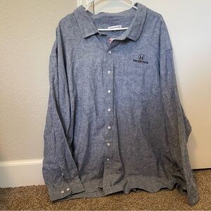 Honda Type R Car Mechanic Enthusiast Men’s Long Sleeve Button Down Size 5XL
